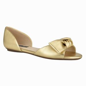 Nine West Bonnie Bow Front d'Orsay Ballerina Schoenen Goud Nederland | BOF-865374